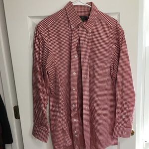 Red and white checkered dress shirt